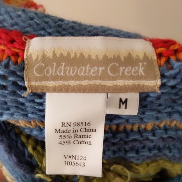 Coldwater Creek Multicolor Stripe Sweater Size M - Picture 3 of 7